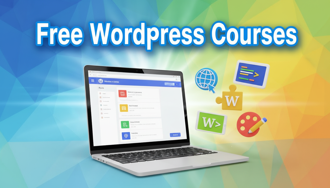 Free WordPress Courses Thumbnail - Learn to build websites, plugins, and themes for free<br />
